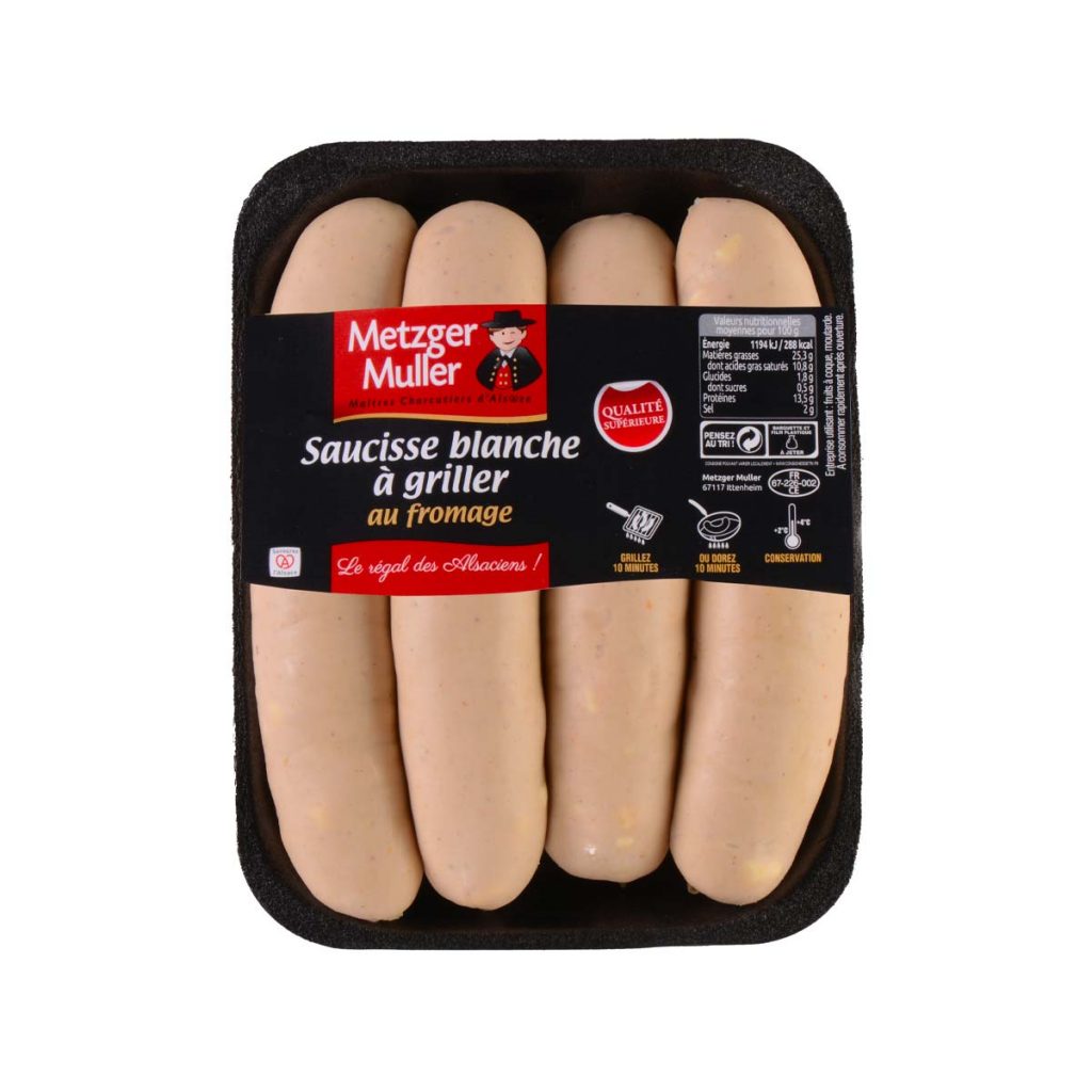 Metzger Muller - Saucisse blanche à griller au fromage