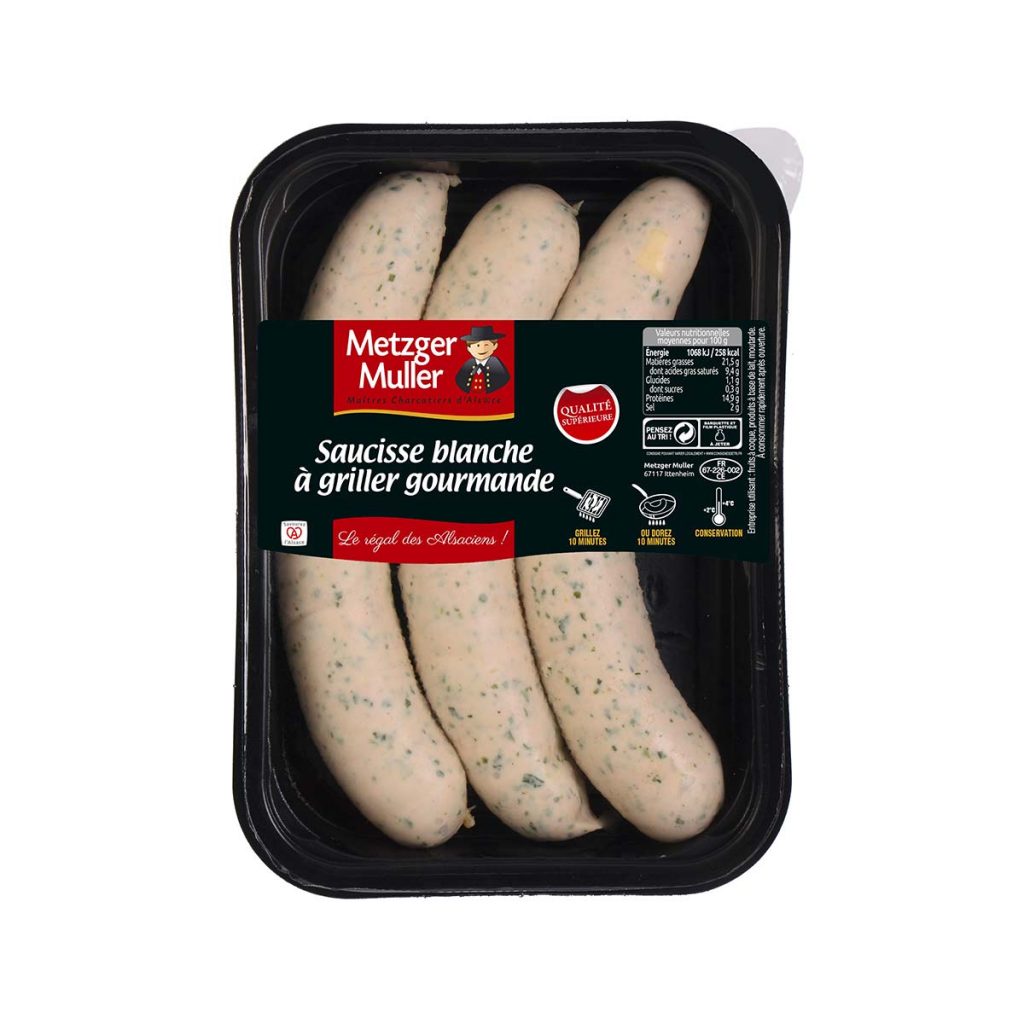 Metzger Muller - Saucisse blanche à griller indienne