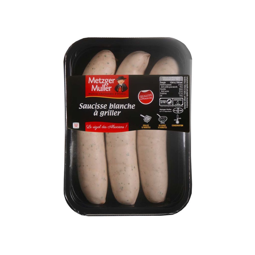 Metzger Muller - Saucisse blanche à griller herbes