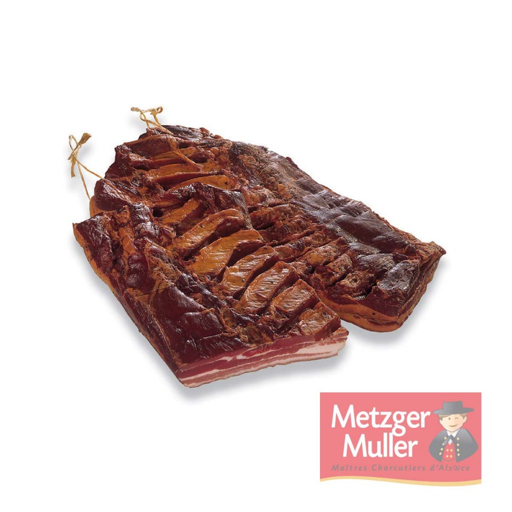 Metzger Muller - Poitrine fumée extra sel sec