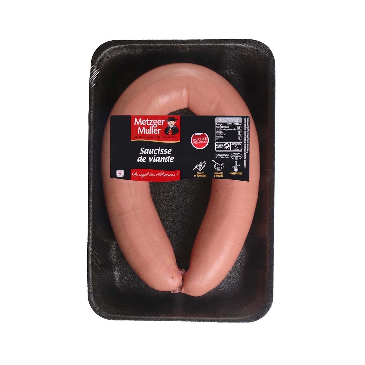 Saucisses « Suisse (avec boyau noir) » - Pol-O-Bic - Mets cuisinés